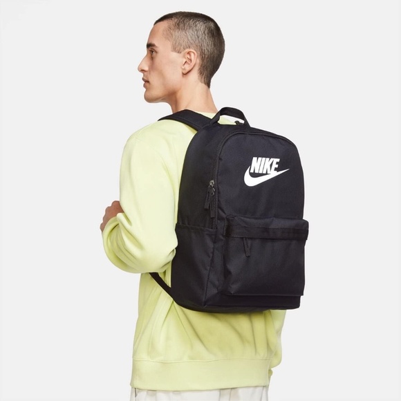 Nike Heritage Backpack, Black/Black/White, Medium - Picture 4 of 8